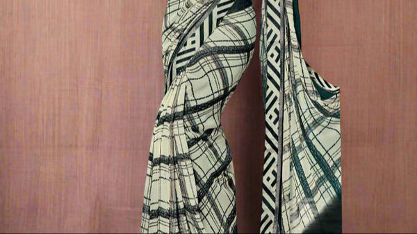 Checked Printed Saree
