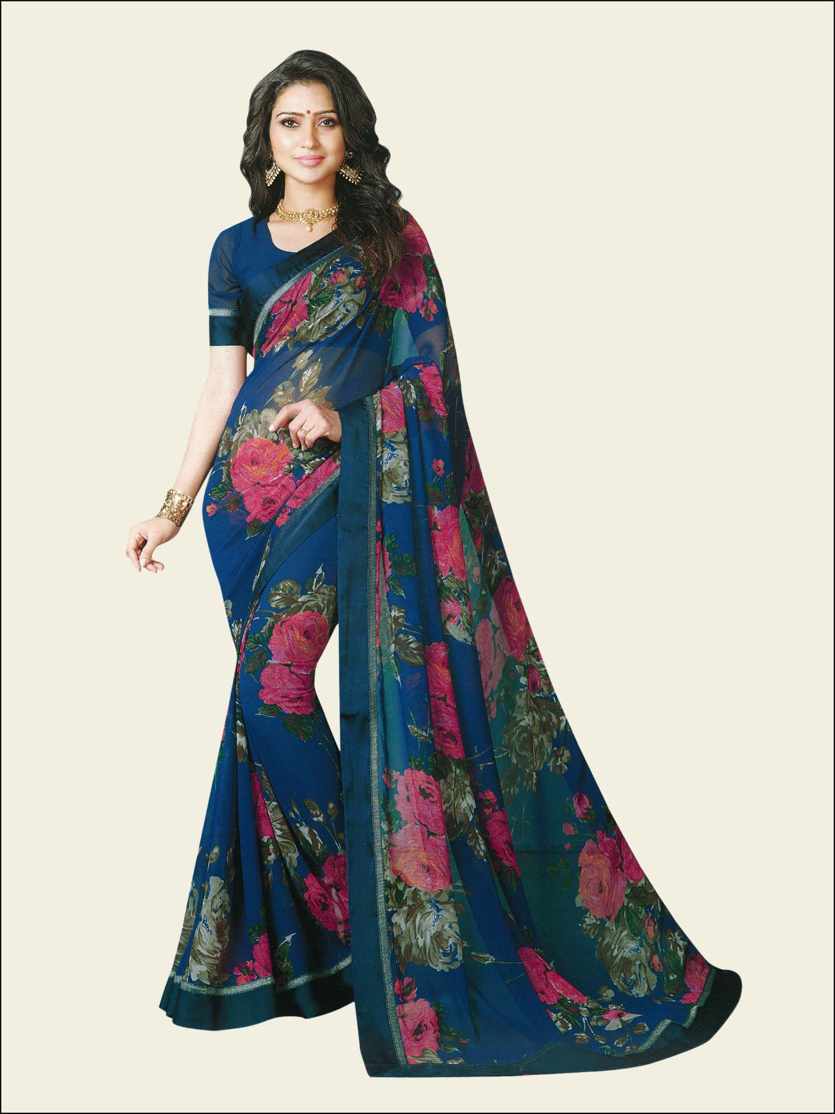 Floral Gerogette Saree