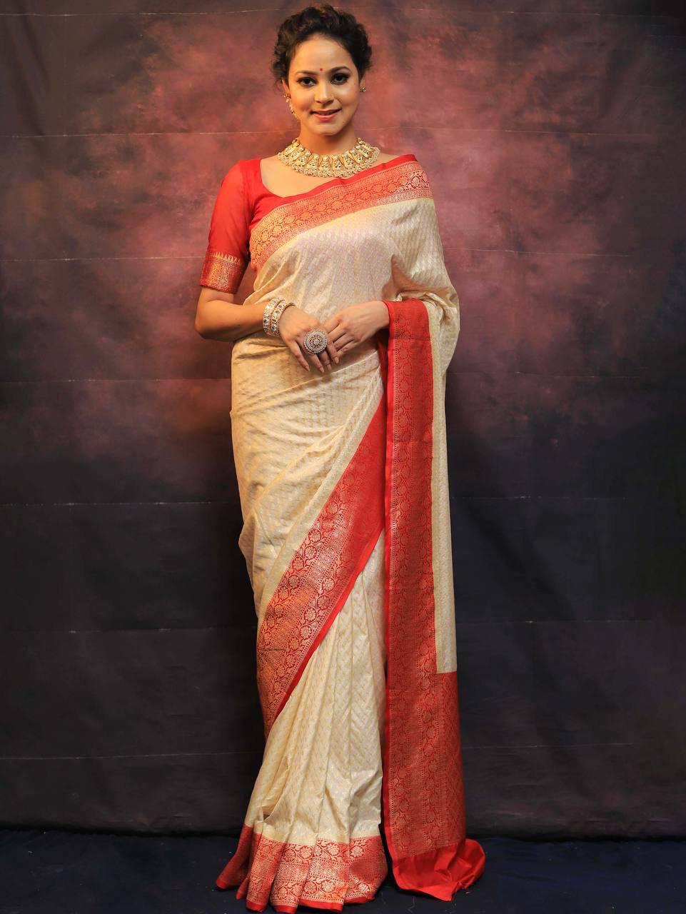 Lichi Silk  Banarasi  Saree
