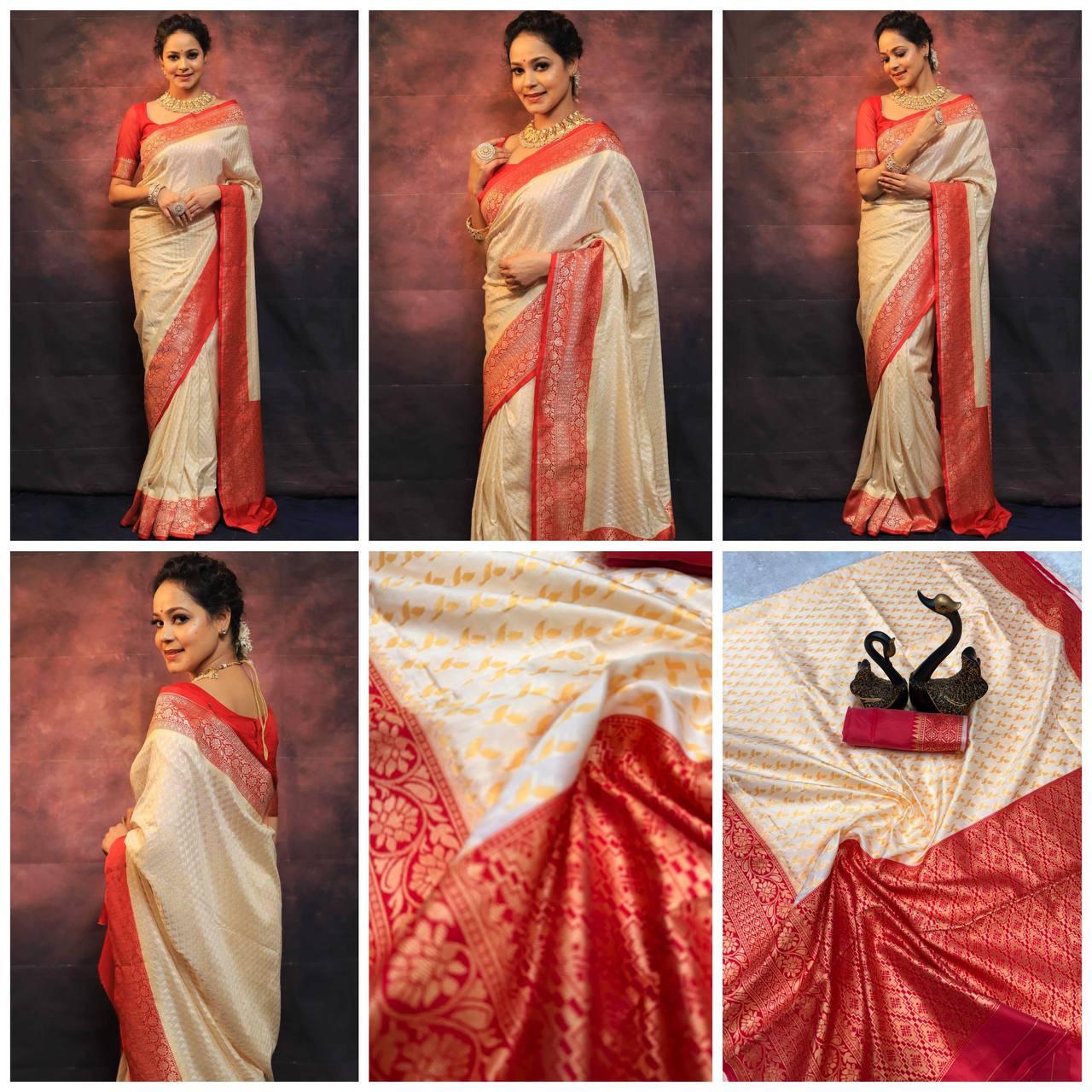 Lichi Silk  Banarasi  Saree